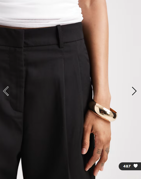 Vero Moda Tall dad fit tailored trouser in black