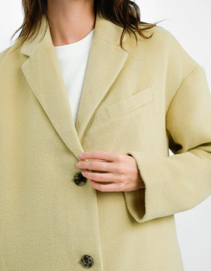 Topshop Tall Chuck On Coat In Sage