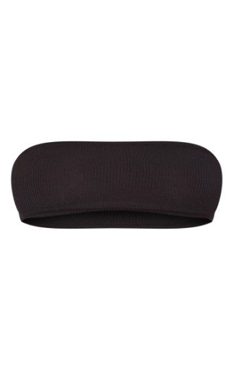 Black Ribbed Micro Bandeau