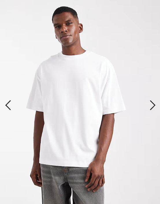 ASOS DESIGN heavyweight oversized t-shirt in white .