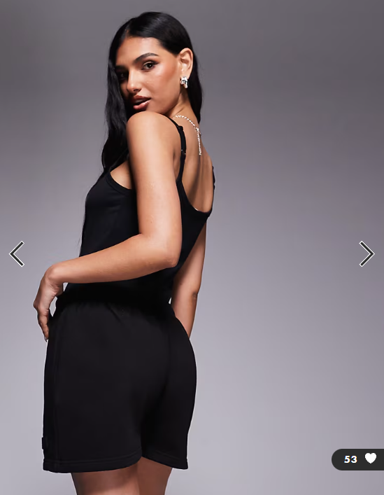 Kaiia exclusive scoop neck strappy cami bodysuit co-ord in black