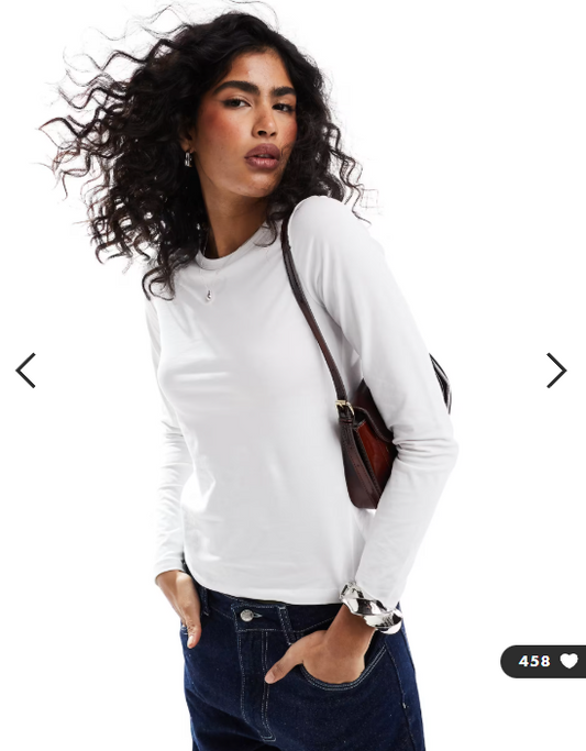 JJXX Gigi long sleeve t-shirt in white
