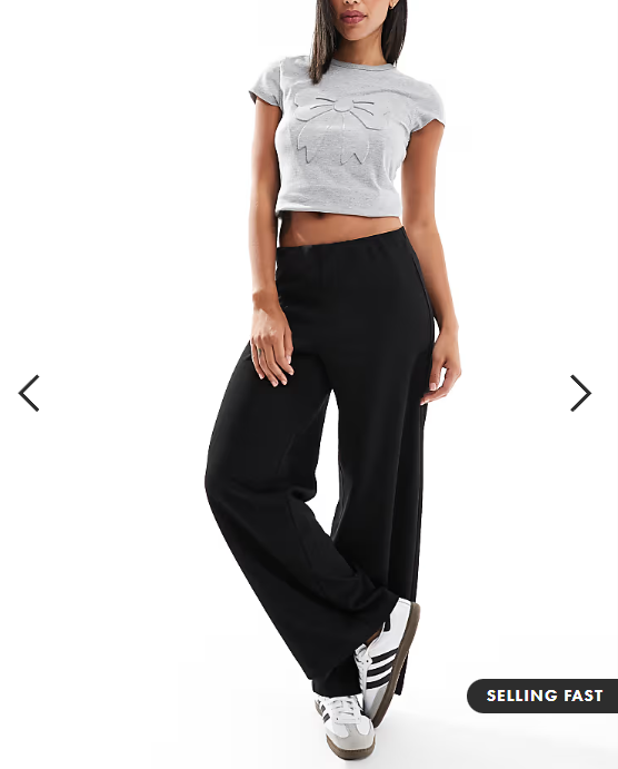 Vero Moda loose pull on trousers in black