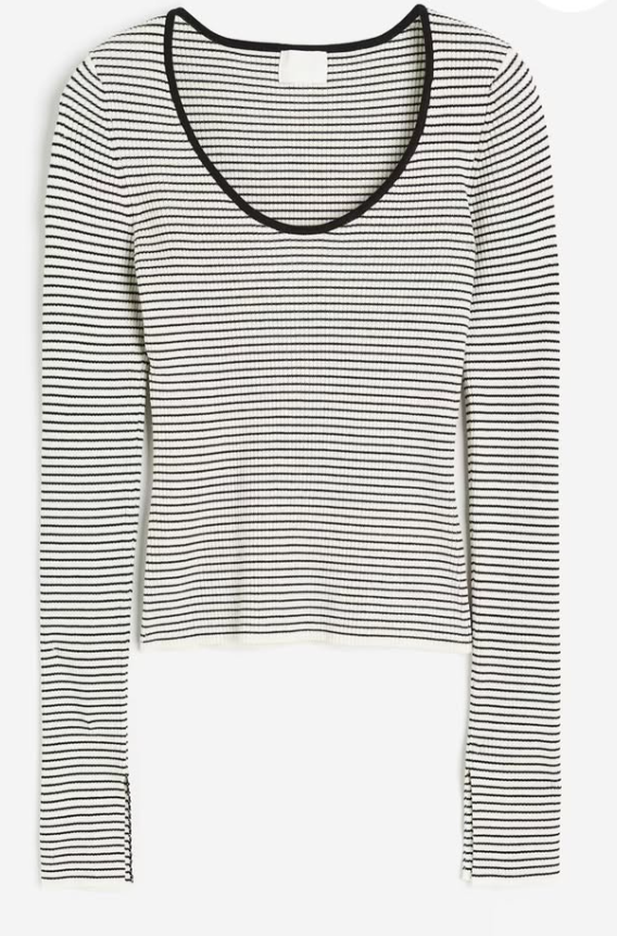 H&M - RIB-KNIT TOP