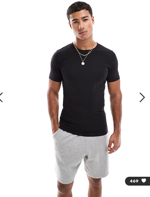 Jack & Jones muscle fit t-shirt in black.