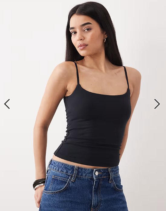 Abercrombie & Fitch bra free 90s seamless tank top in black