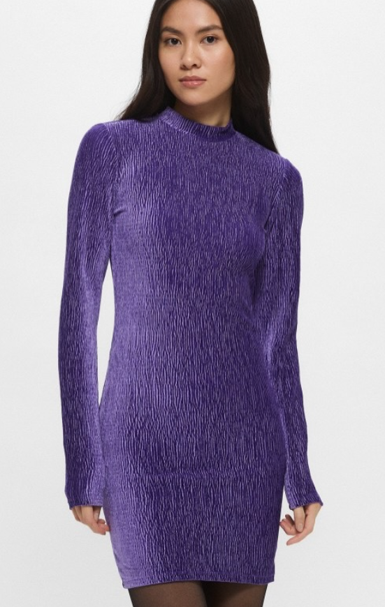 H&M - Velour Dress - Purple