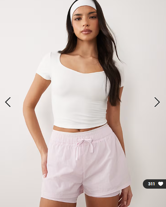 4505 soft touch sweetheart neck cap sleeve top in white