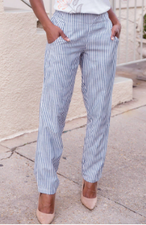 Na-kd - Low waist detail striped trousers