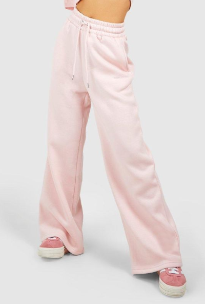 Boohoo Wide Leg Jogger - light pink