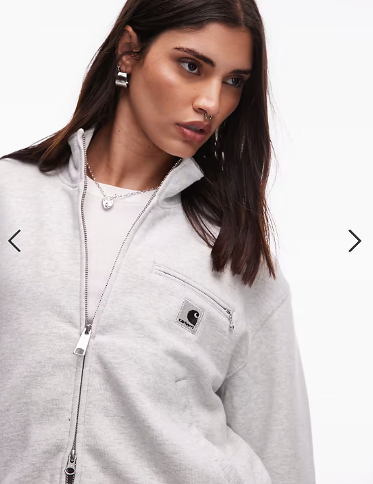 Carhartt WIP detroit sweat jacket in grey