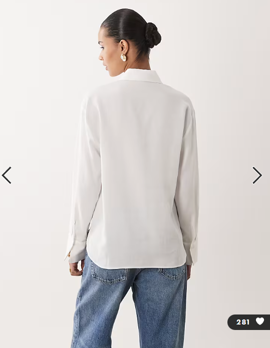 Mango classic shirt in cream