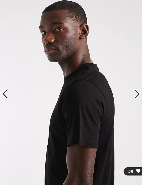 JJ Rebel regular fit basic t-shirt in black