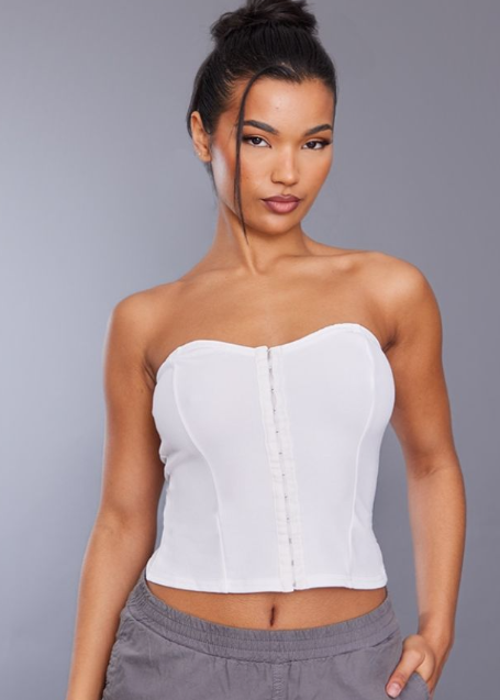 Cream Hook And Eye Corset