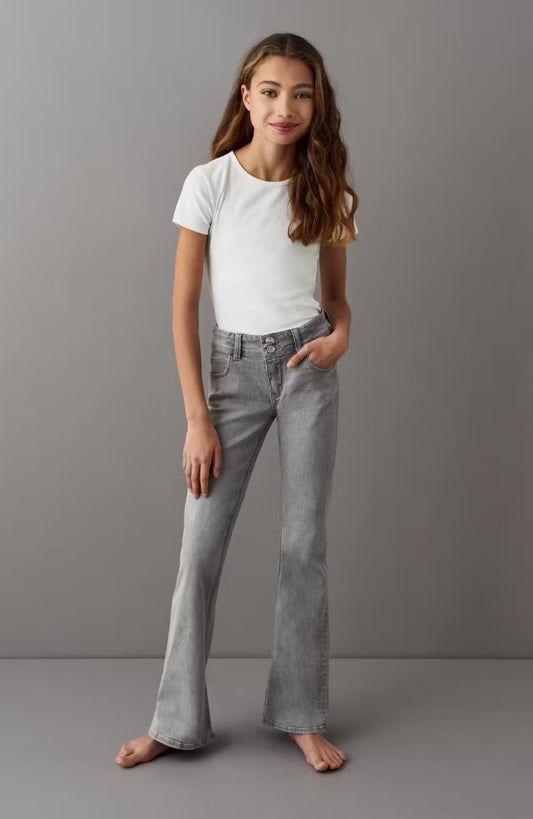 Low waist flare jeans - Grey