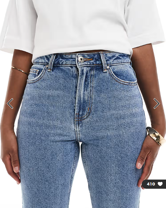 ONLY Emily high waisted straight leg jeans in light wash