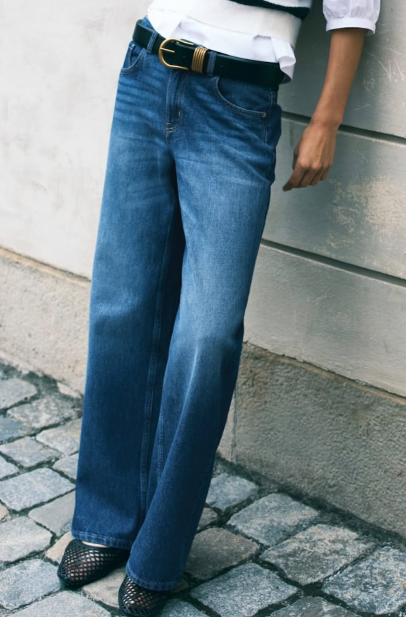 H&M-BLEECKER HIGH RISE WIDE LEG JEANS