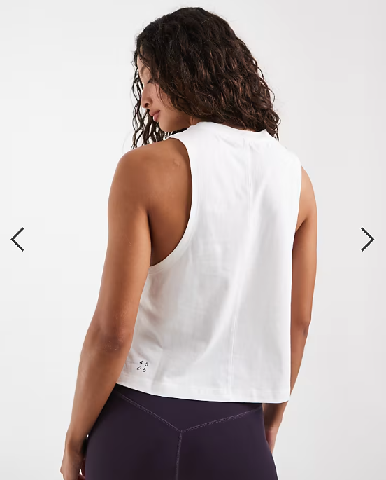 4505 drop armhole cropped cotton vest with quick dry finish in white