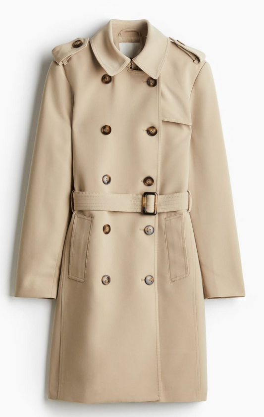 H&M DOUBLE-BREASTED TRENCH COAT