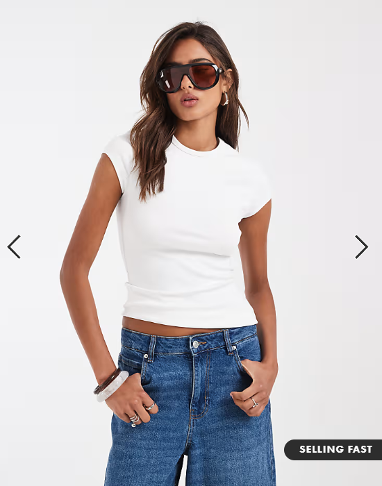 ASOS DESIGN clean fitted short sleeve baby tee in white
