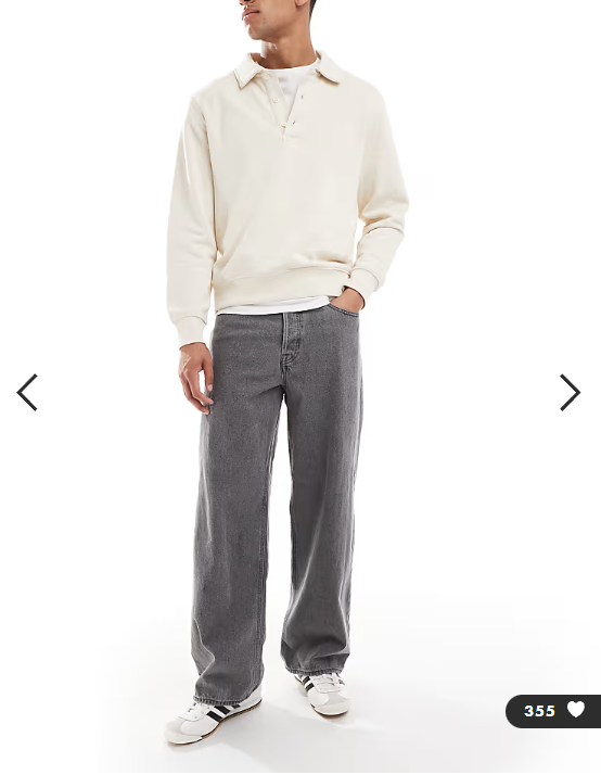 Jack & Jones Dave super baggy jeans in grey