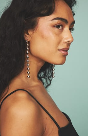 Pearl Dangle Earrings Silver