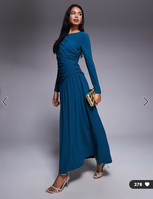 Asos  - Daska wrap maxi dress in teal