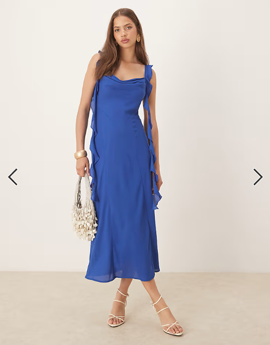 Pretty Lavish Rya midaxi dress in cobalt blue