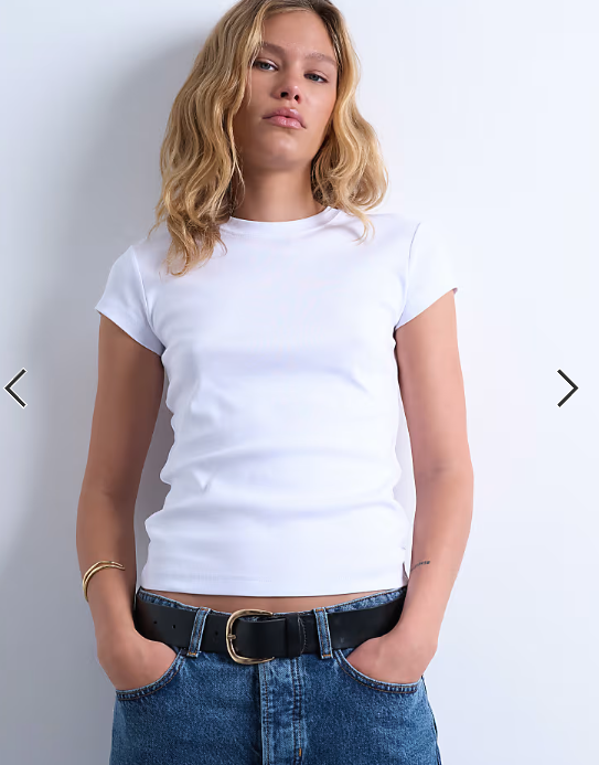 Topshop everyday tee in white