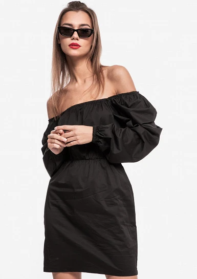 Puff Sleeve square neck dress