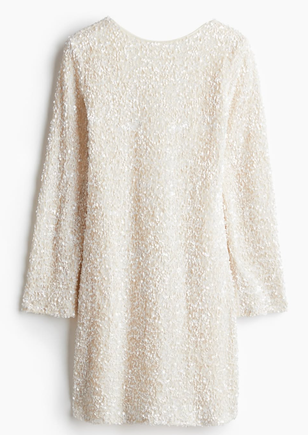 H&M - SEQUINED DEEP-BACK DRESS