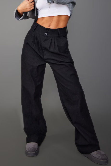 Black Heavy Tailored Trousers