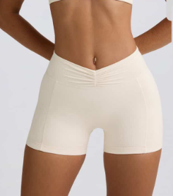 Bo&tee - Ivory Marl Rushed Mini Shorts In Ivory Marl