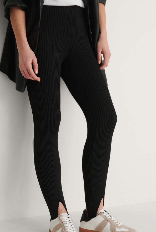 NA-KD - Open Heel Knitted Leggings