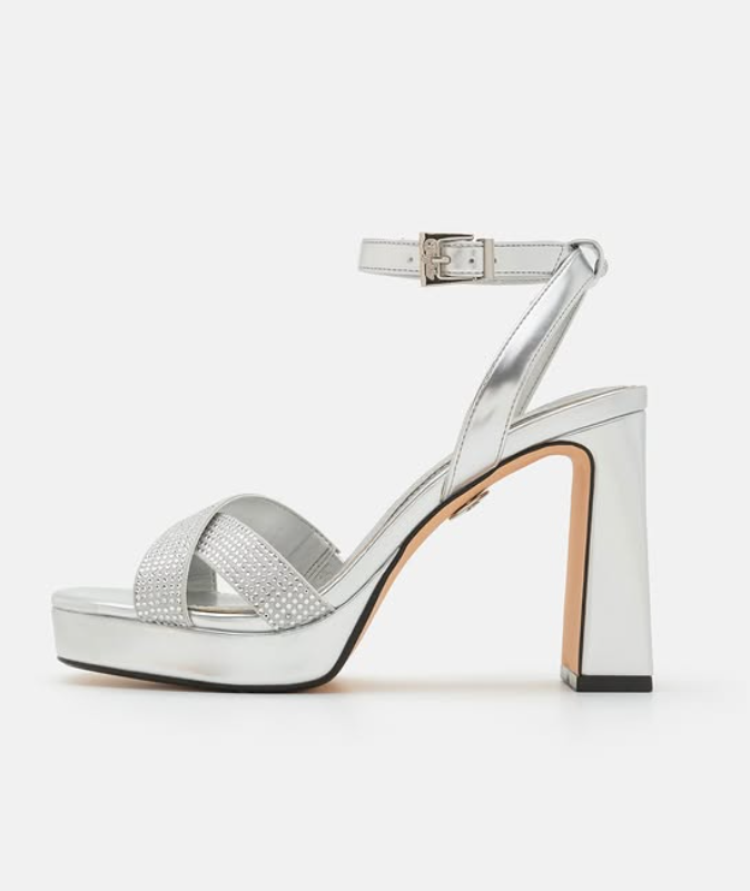 Buffalo - CHERRY GLAM - High heeled sandals - silver