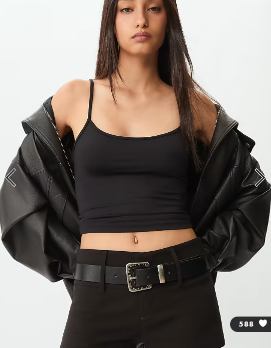 Stradivarius Smart mini shorts in black