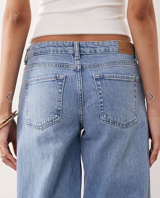 JDY Tall Katie low waist straight leg jeans in light blue