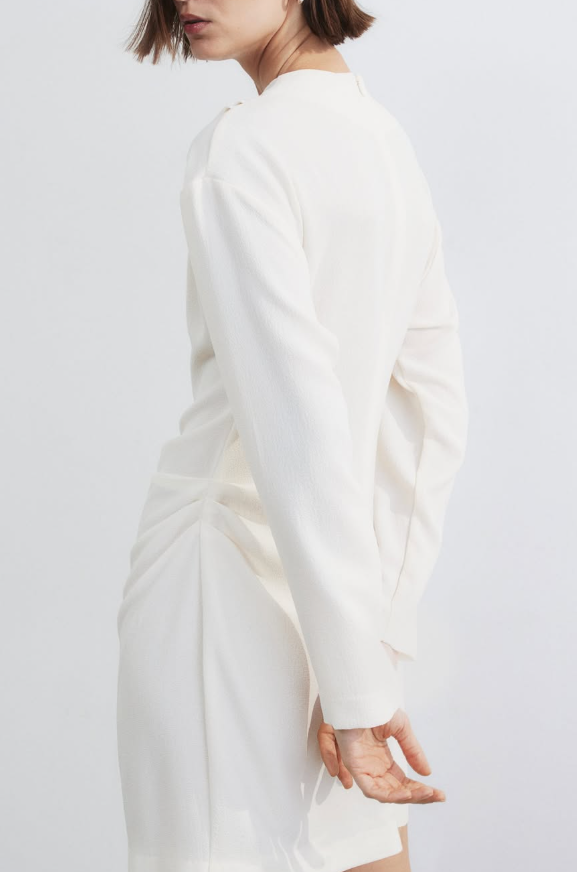 H&M - Draped Dress - Cream