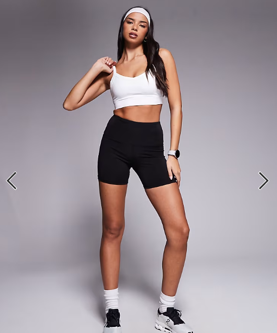 4505 Icon running medium support sports bra with adjustable straps in white