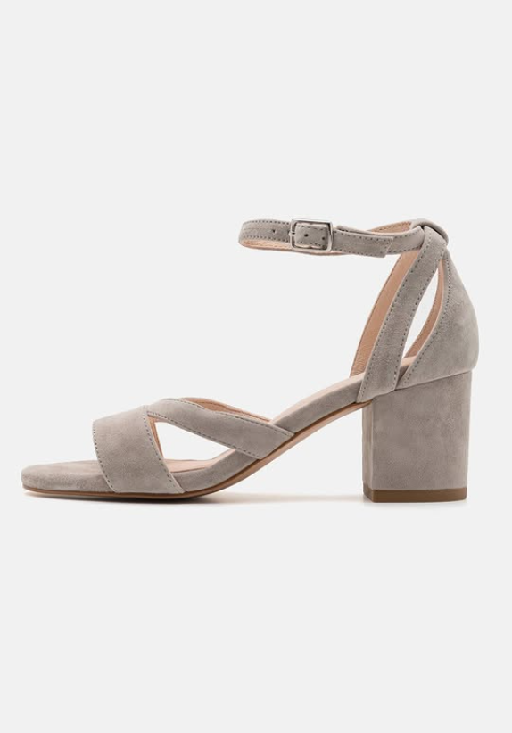 LEATHER - Sandals - light grey