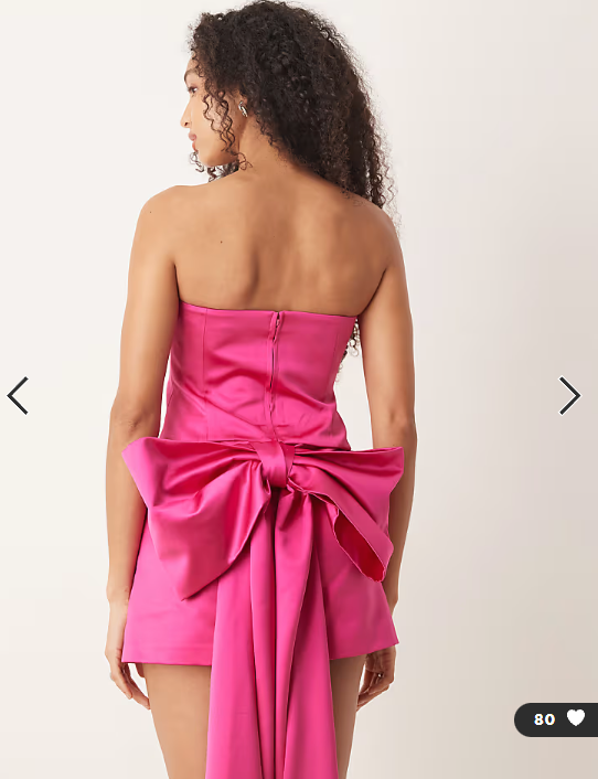 ASOS DESIGN tailored oversized bow detail mini skirt co-ord in magenta