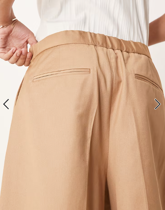ASOS DESIGN smart oversized bermuda shorts in stone