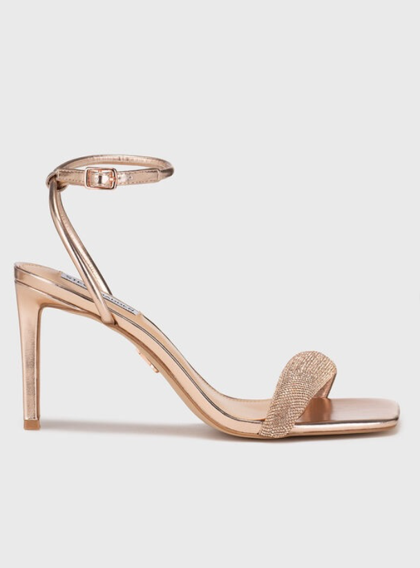 Steve Madden Entice-R Heeled In Rose Gold Sandal’s