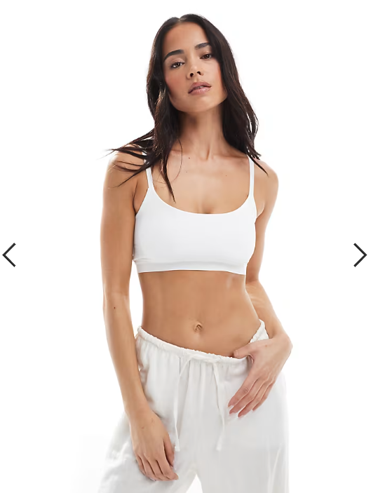 Pieces seamless bralette in white