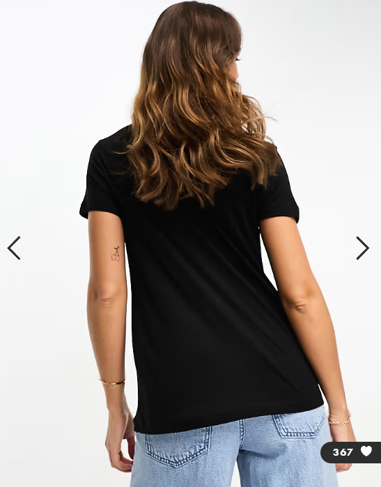ASOS DESIGN relaxed v-neck t-shirt in black