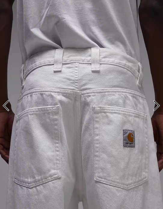Carhartt WIP brandon loose tapered jeans in white