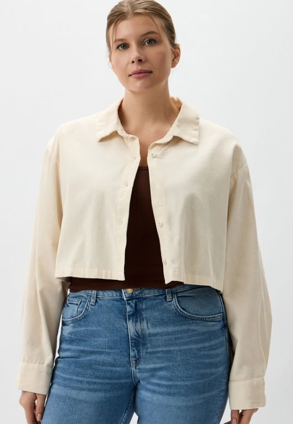 H&M - Cord Shirt - Cream