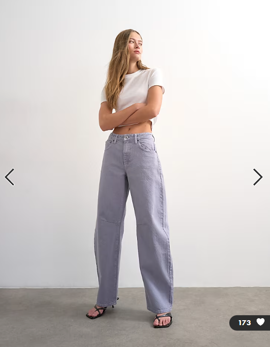 Topshop Barrel high rise jean in lilac