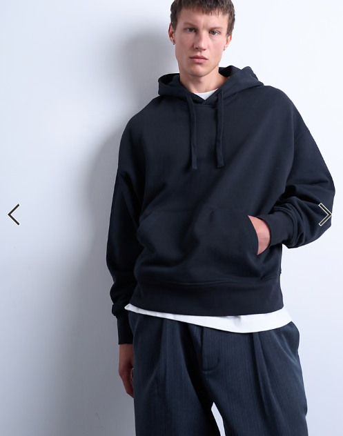 Topman heavyweight oversized fit hoodie in black