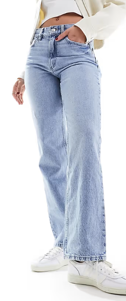 Asos - Mango Matilda straight leg jeans in light blue